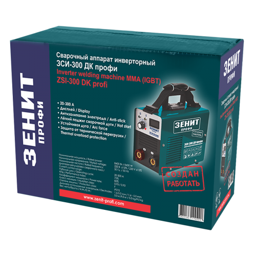 Сварочный инвертор Зенит ЗСИ-300 ДК профи