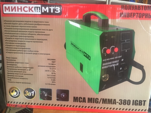 Сварочный полуавтомат Минск МТЗ МСА MIG/MMA-380