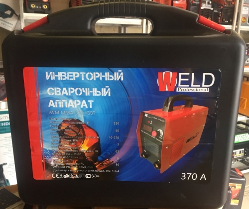Сварочный инвертор Weld IWM MMA 370 (Дисплей+кейс)