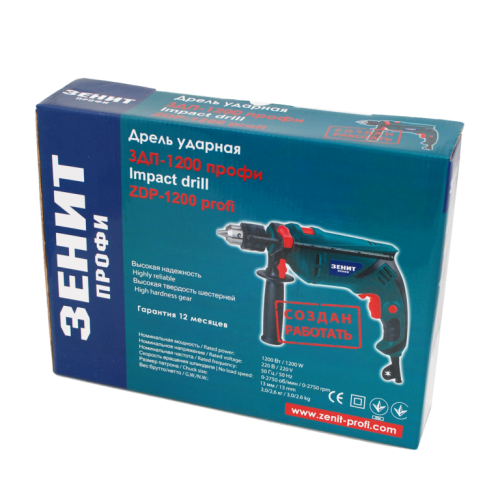 Дрель ударная Зенит ЗДП-1200 профи