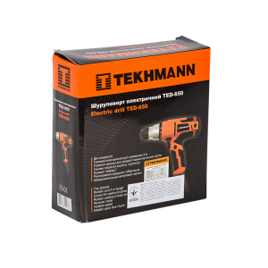 Шуруповерт двухскоростной сетевой Tekhmann TED-650