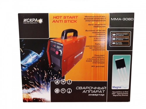Сварочный инвертор Искра MMA-306D IGBT с электронным табло